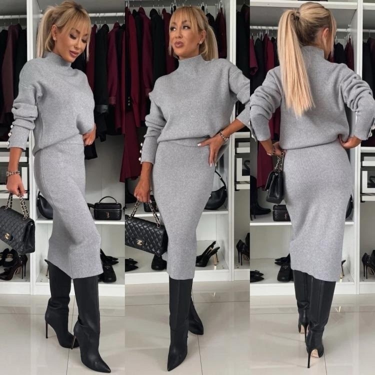 женский трикотажный костюм с юбкой,костюм с юбкой,вязаный костюм с юбкой,юбка с кофтой,костюм вязаный женский с юбкой