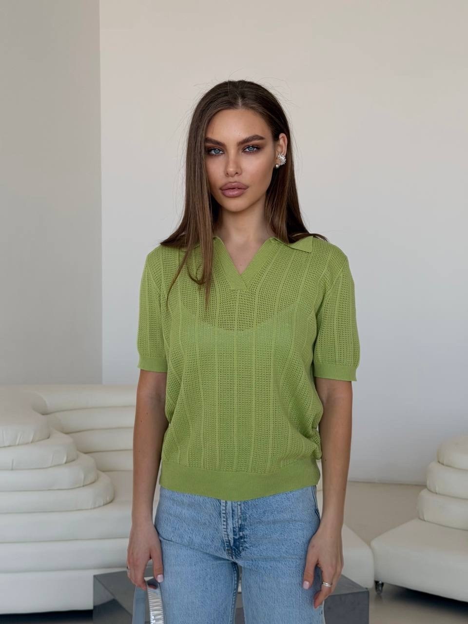 вязаная кофта,кофта поло,кофточка,трикотажный джемпер,поло вязаное