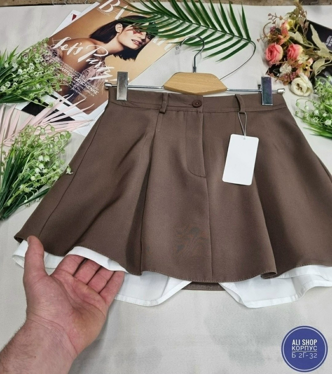 юбка-шорты женская короткая мини 42-48 черный,юбка шорты женская,юбка мини,юбка,юбка с шортиками внутри