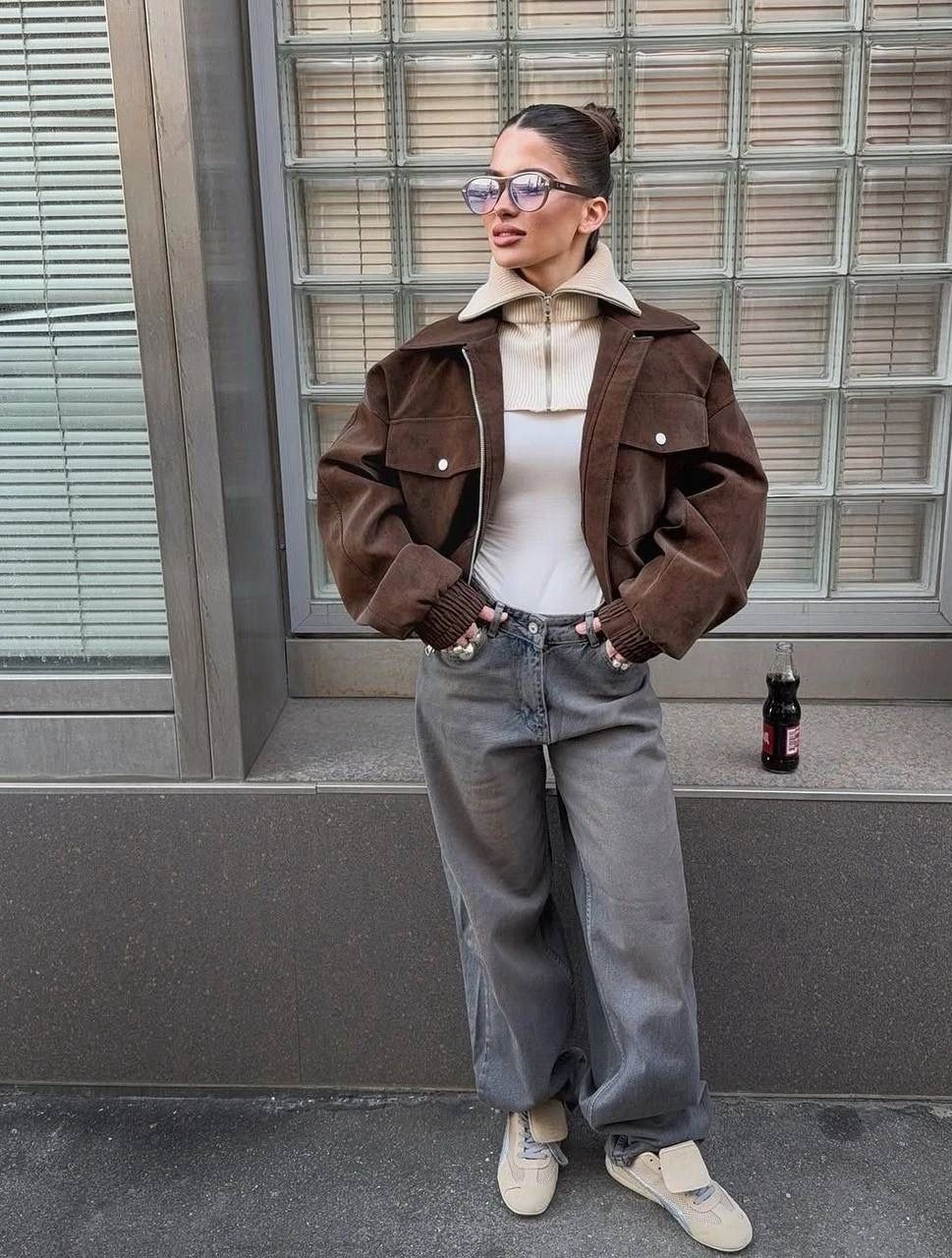 бомбер укороченный оверсайз замшевый куртка рабочего тренд saint shine,бомбер куртка оверсайз замшевый,замшевая куртка,бомбер кожаный замшевый куртка оверсайз,куртка из замши