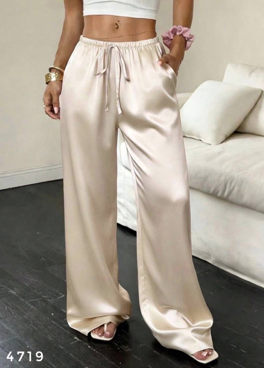 элегантные шелковые брюки женские брюки-палаццо,элегантные шелковые брюки-палаццо,шелковые брюки,атласные брюки,брюки женские атласные