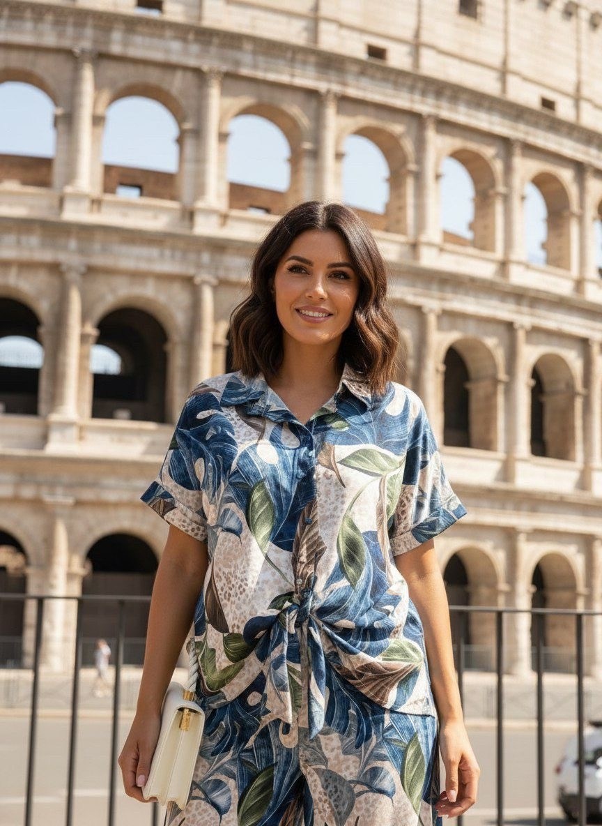 брючный костюм 6060п синий/бежевый,женский брючный костюм из вискозы,костюм женский,брючный костюм 6060п синий/бежевый разноцветный,летние костюмы