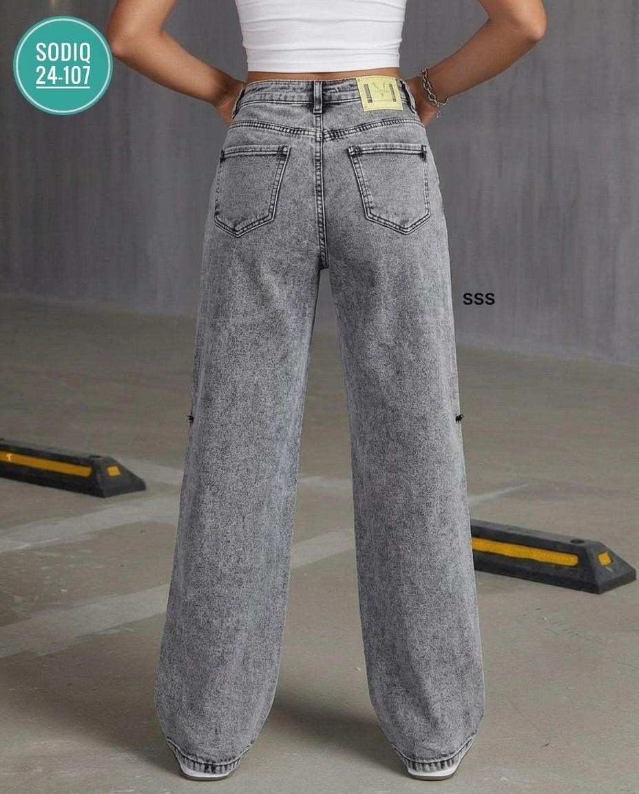 женские рваные серые джинсы палаццо,джинсы женские,широкие женские джинсы,джинсы женские nk lab серые,джинсы широкие