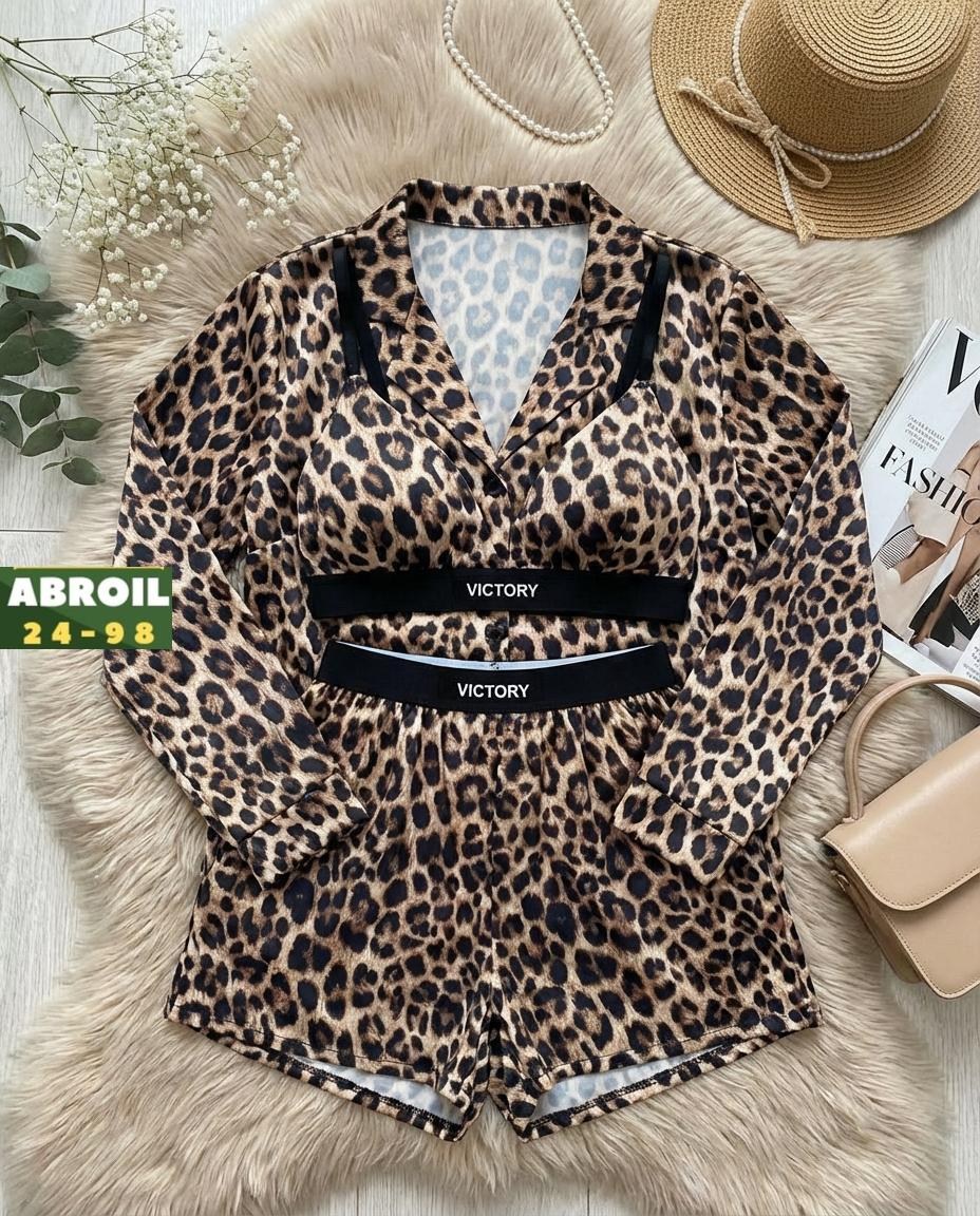 костюм леопардовый,пижамный двойка комплект с леопардовым принтом,леопардовый костюм с шортами,женский костюм,летний костюм