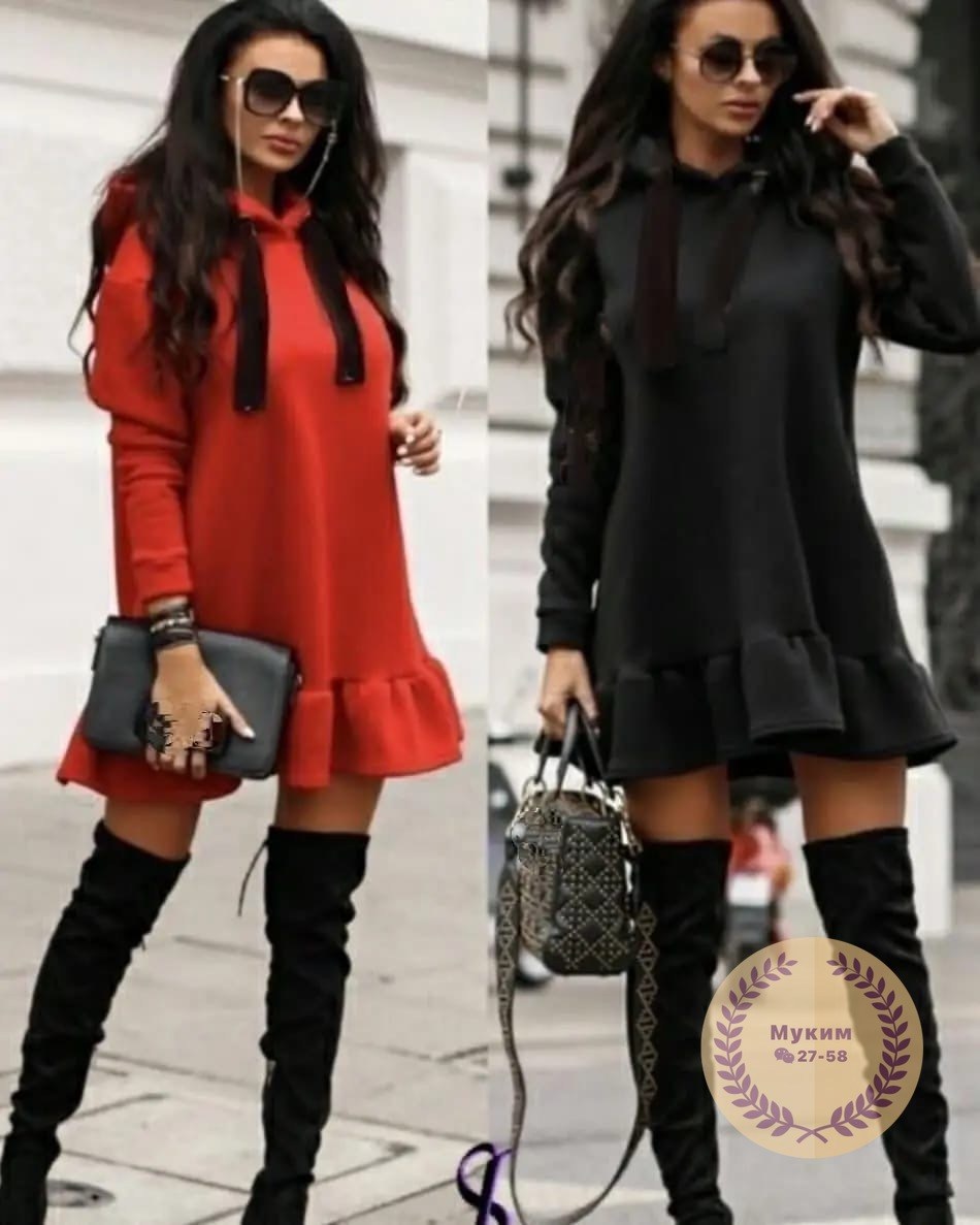 платье женское теплое,теплое платье,платье туника,платье женское с оборкой,платье женской