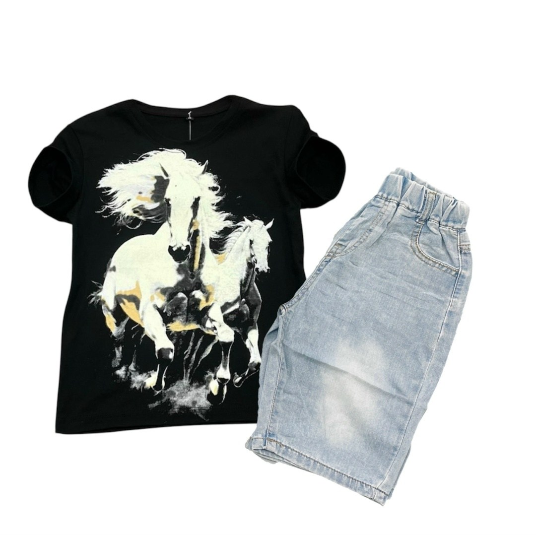 детская футболка лошадь,футболка с лошадьми,комплект одежды для мальчика,детская футболка,футболка с лошадью женская
