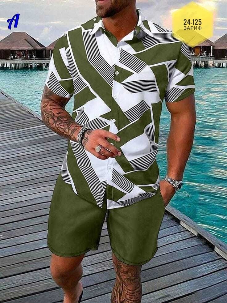 рубашка пляжная мужская,мужская рубашка с короткими рукавами,мужские летние костюмы,мужская гавайская рубашка,мужская мода