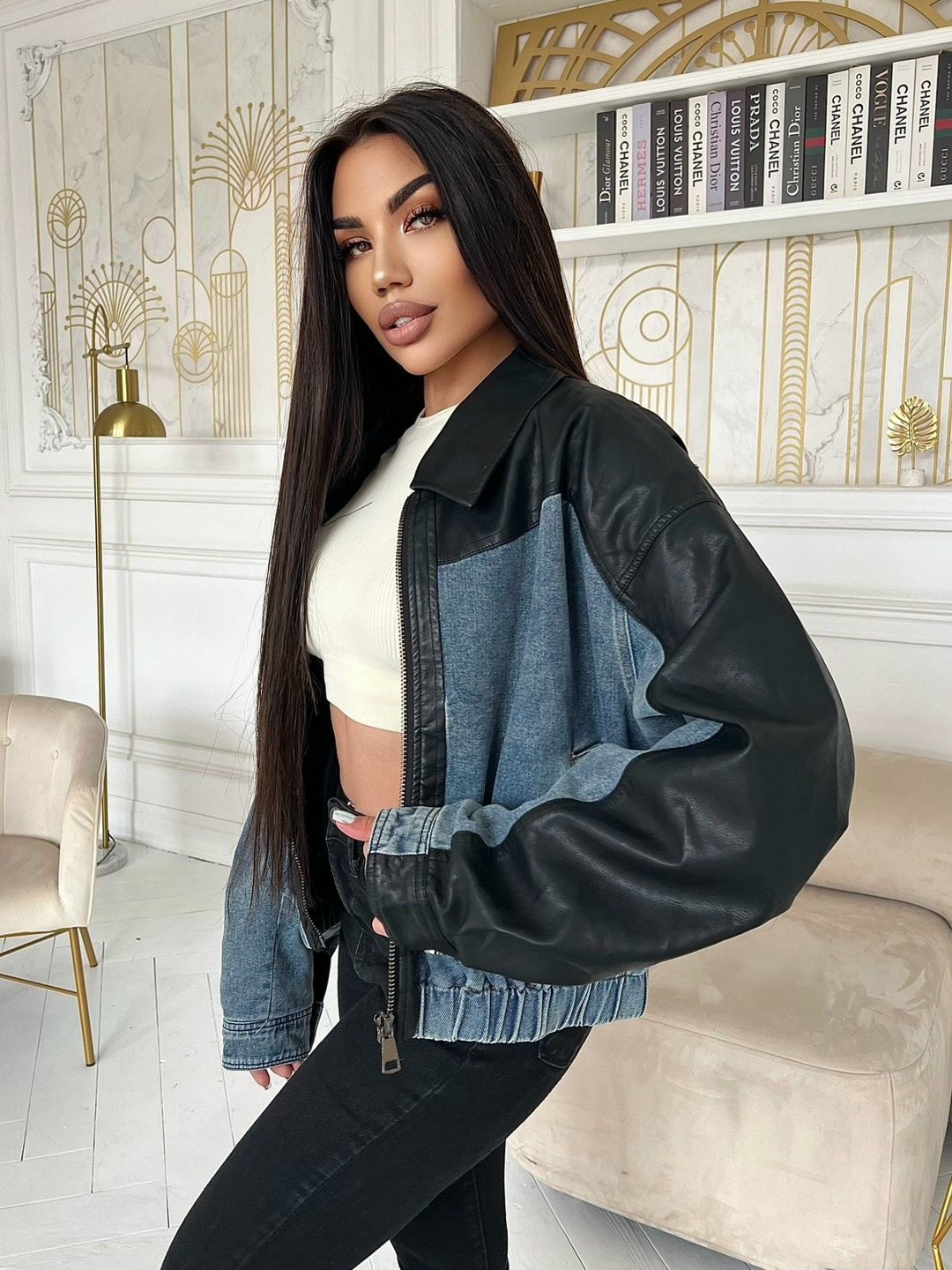 стильные куртки,куртка бомбер,женская куртка,куртка,куртка комбинированная