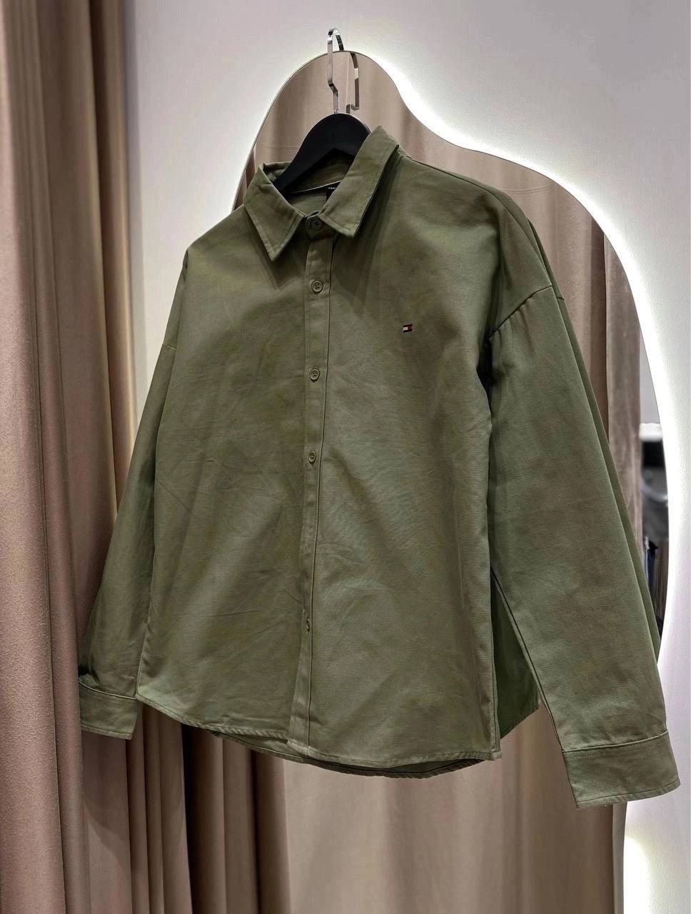 мужские рубашки,рубашка tommy hilfiger,рубашка повседневная,рубашка,оливковая рубашка