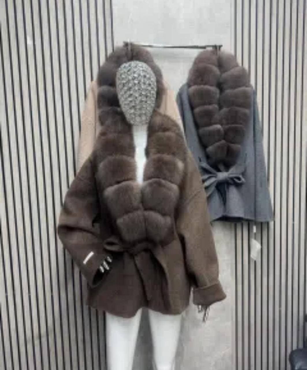 женское пальто кашемир с натуральным мехом песца,пальто с мехом,пальто с соболем,пальто кашемировое с мехом финского песца модель кимоно,пальто кашемировое с мехом песца