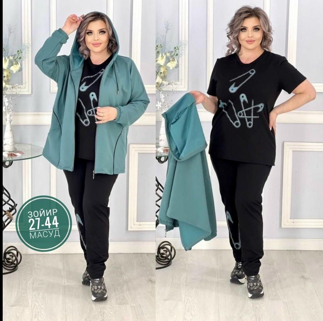 спортивные костюмы женские,костюм тройка женский,стильная одежда больших размеров,спортивные костюм,костюм женский спортивный большие размеры