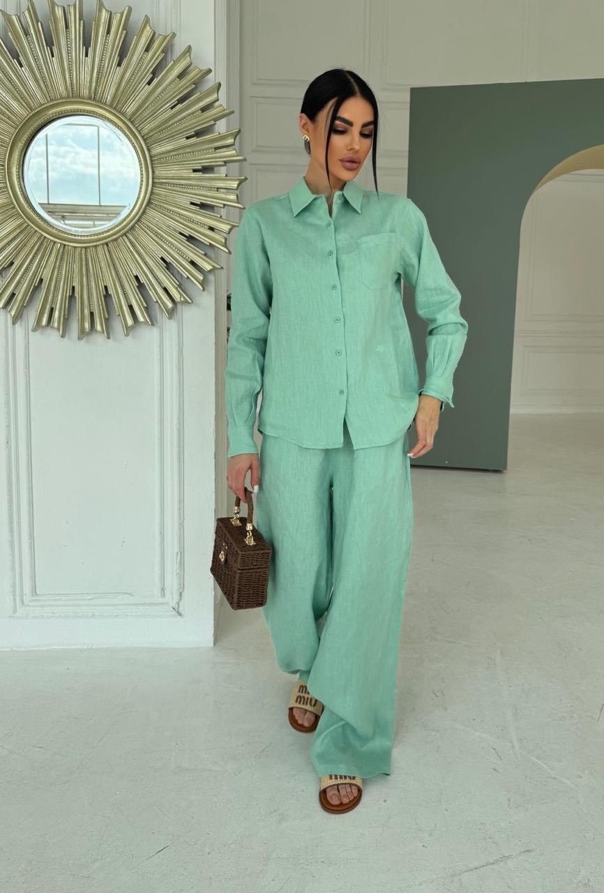 мятный костюм женский,костюм классический,костюм классический женский,брючный костюм летний,стильные костюмы