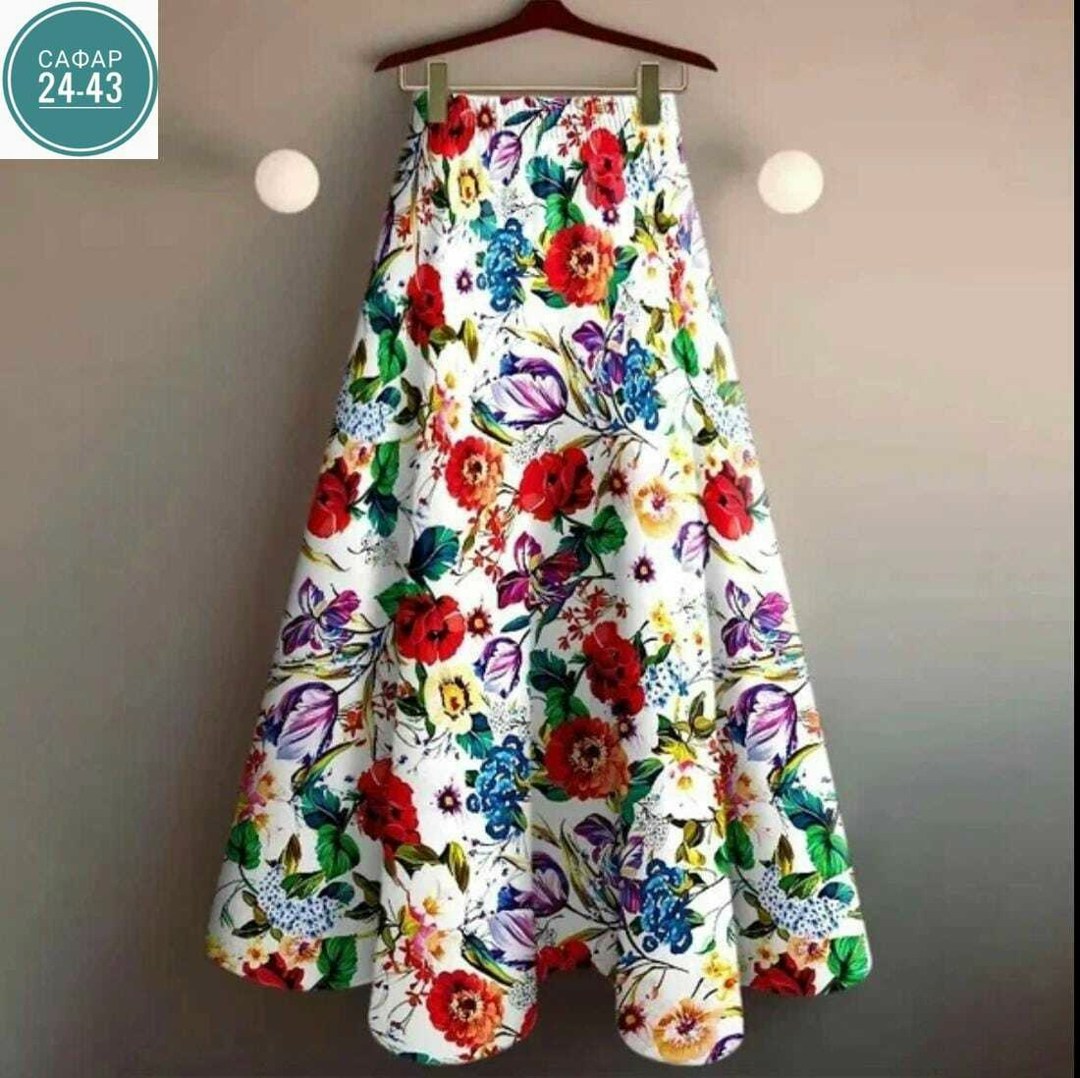 женская юбка с принтом,юбка с принтом,юбка женская,юбка большого размера женская,юбка средней длины