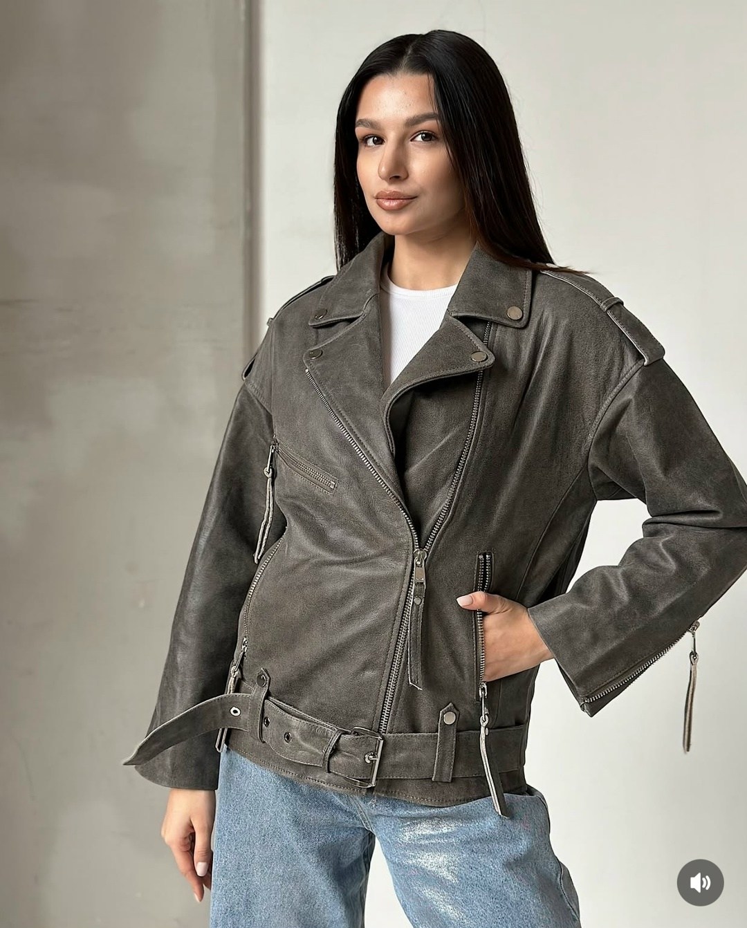 куртка косуха,косуха винтажная куртка кожаная oversize серая monyken,косуха,модные косухи,куртка косуха кожаная