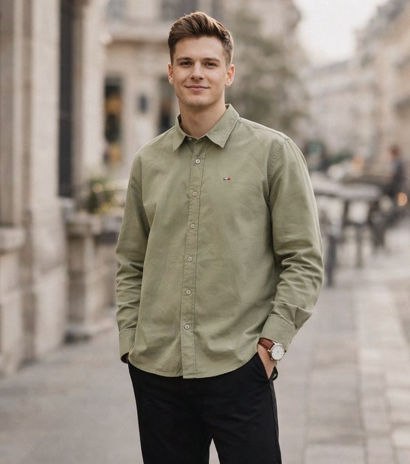 мужские рубашки,рубашка tommy hilfiger,рубашка повседневная,рубашка,оливковая рубашка