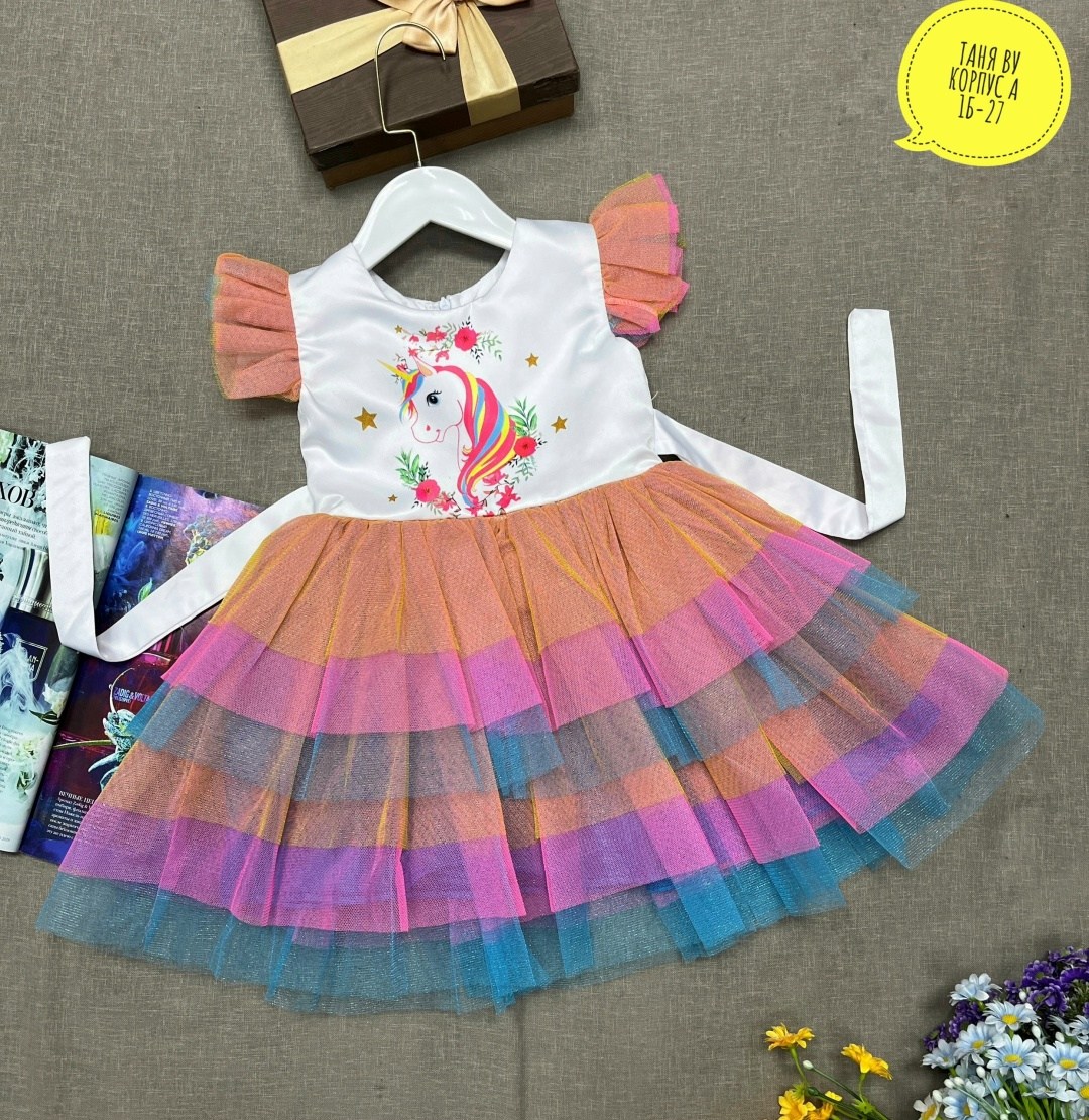 платье нарядное для девочек,детские платья для девочек,платья для девочек,платье единорожка для девочки,платье для девочки пышное