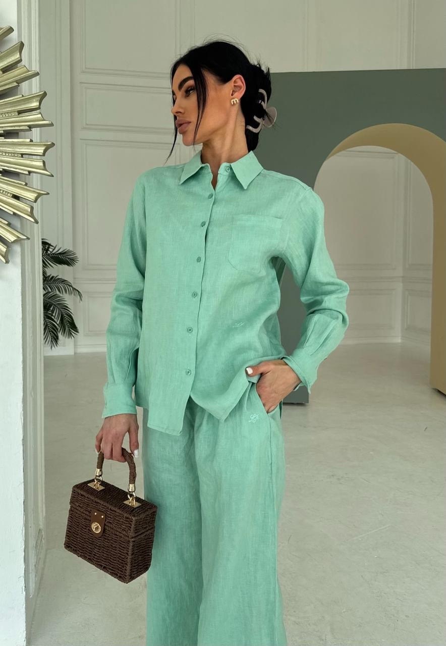 мятный костюм женский,костюм классический,костюм классический женский,брючный костюм летний,стильные костюмы