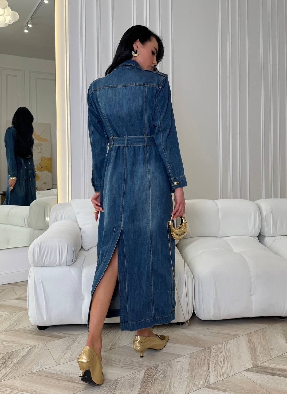 джинсовое платье женское,джинсовое платье,джинсовое платье-рубашка длины миди,джинсовое платье 2025,джинсовое платье рубашка