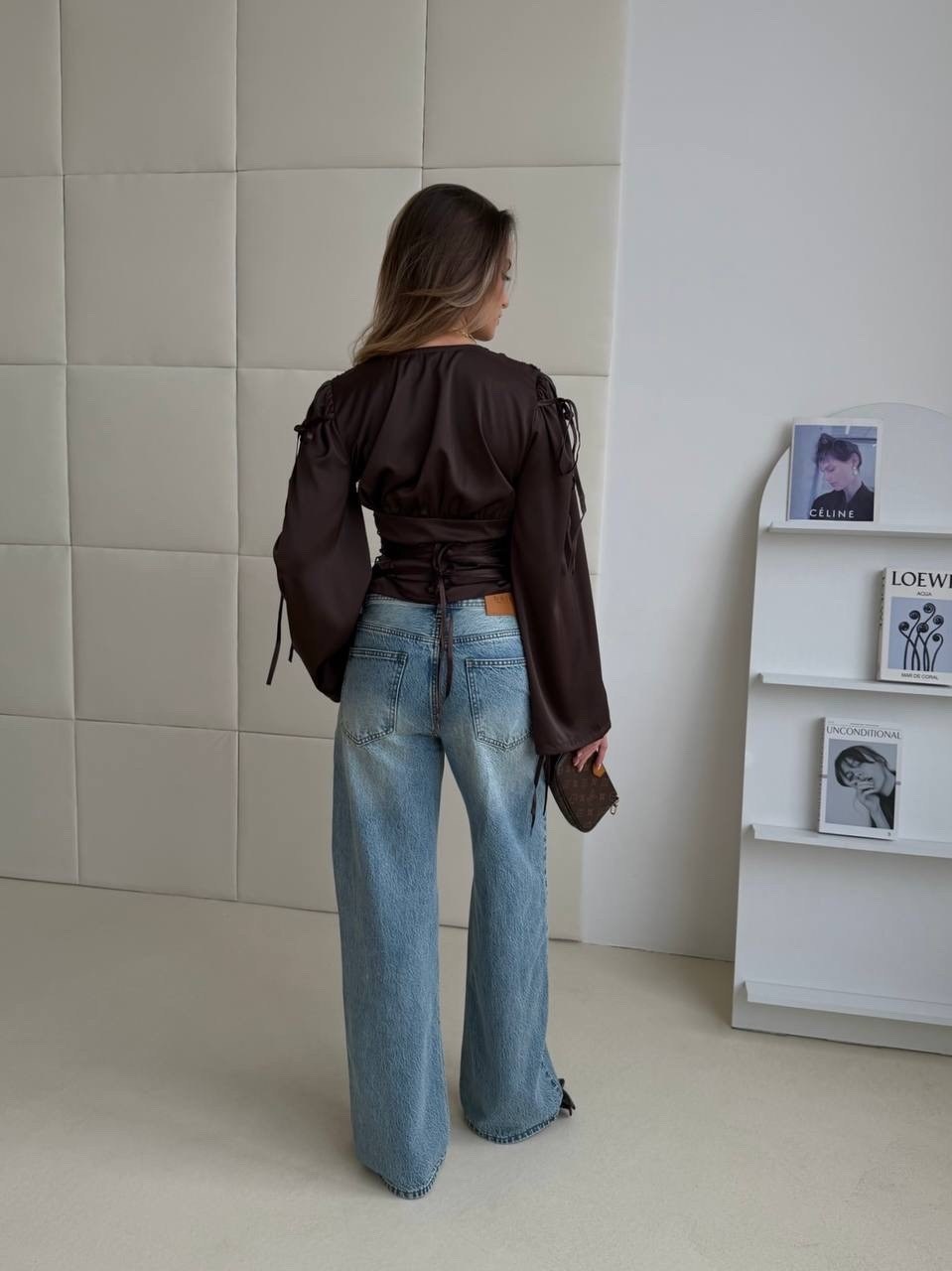 блуза,блузка женская,блуза из сатина с декоративными завязками,блузка