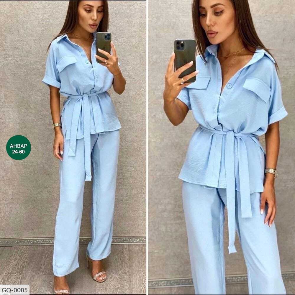 брючный костюм,брючный костюм жатка,женский летний костюм блузка и брюки прямые цвет хаки,костюм женский ткань сингапур,брючный костюм женский