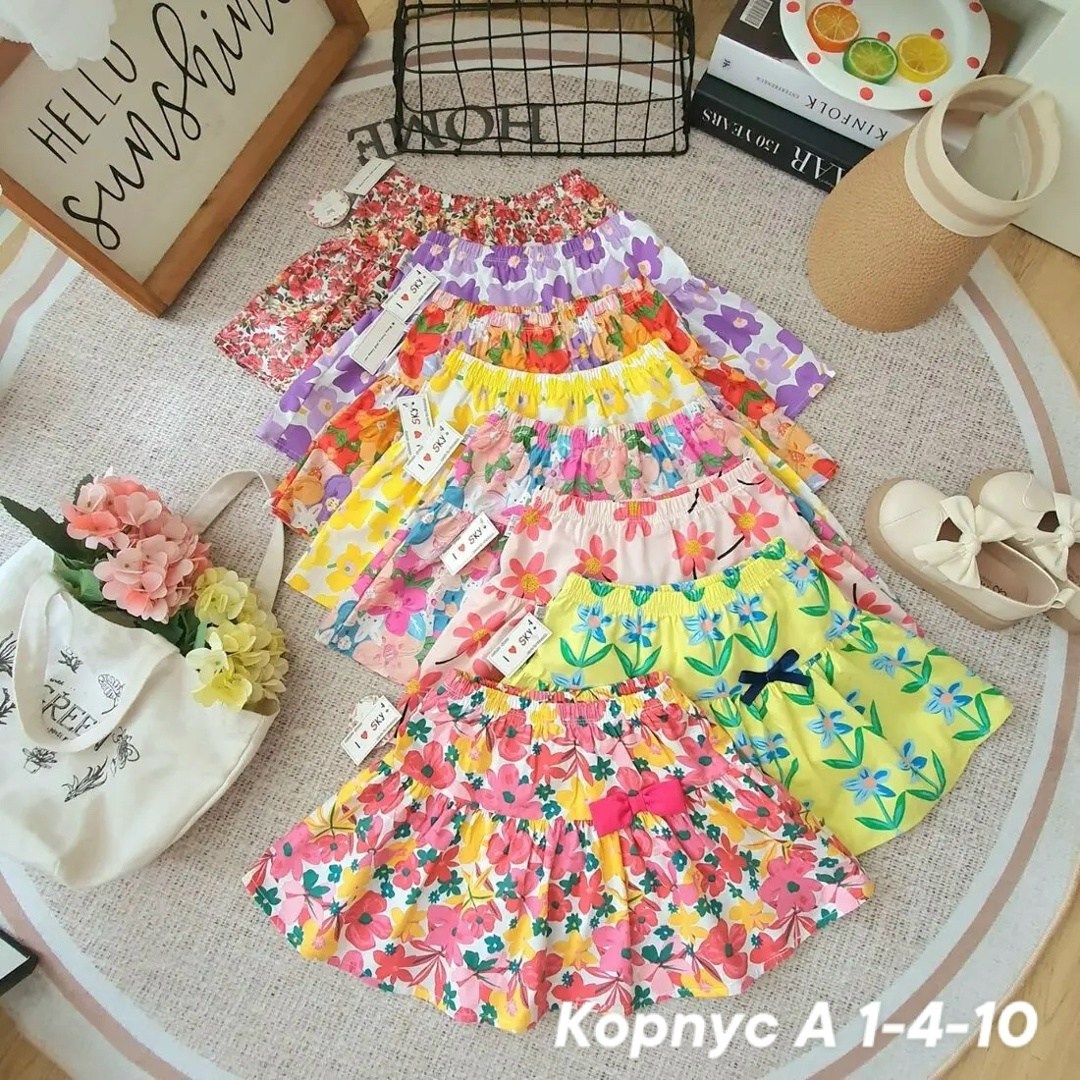 юбка для девочки летняя,юбка для девочек,детская юбка,юбка-шорты для девочек,юбка с оборками