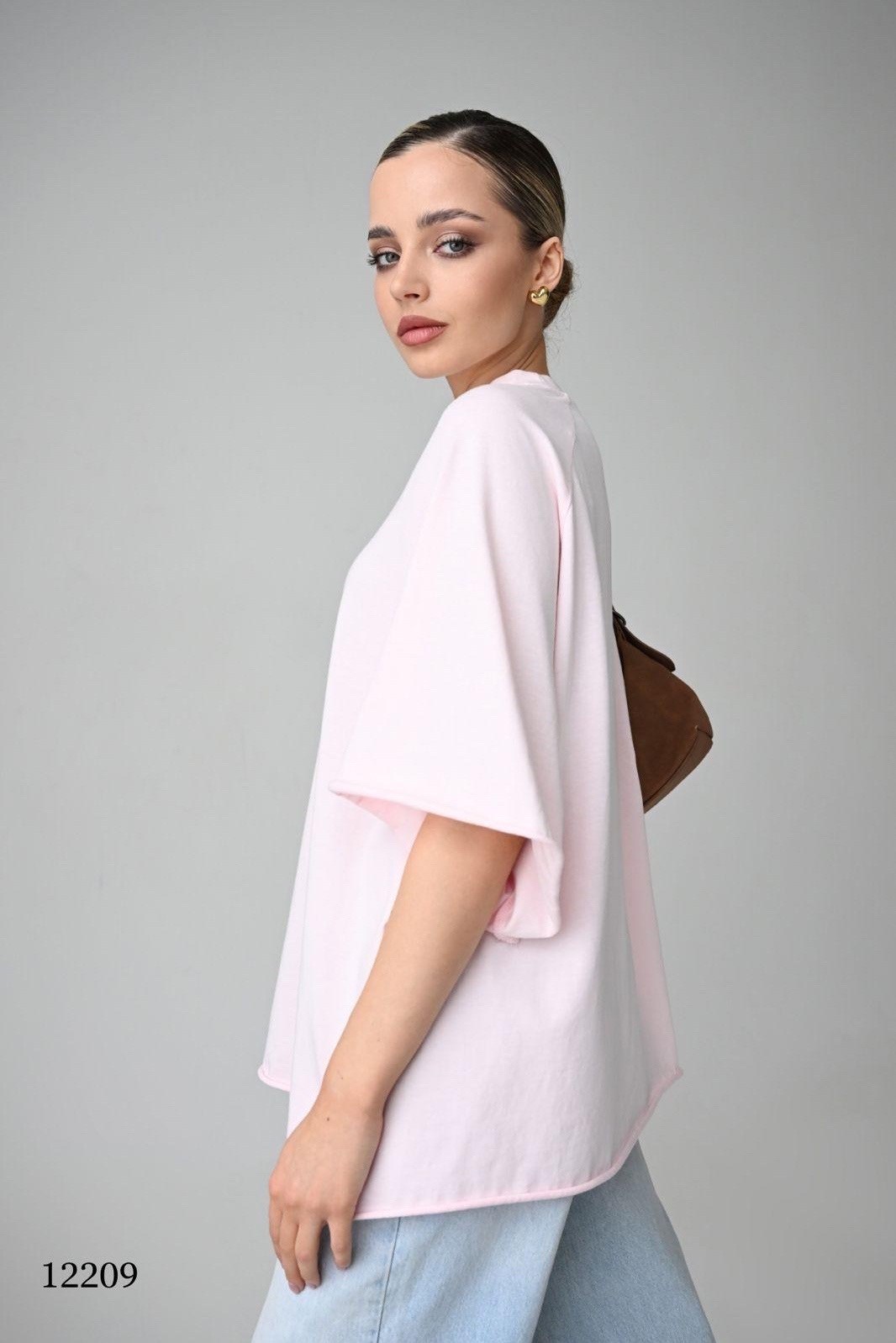 блуза персиковый sparada 08929292,футболка оверсайз,футболка розовая оверсайз,блуза карди персиковый,футболки оверсайз женские