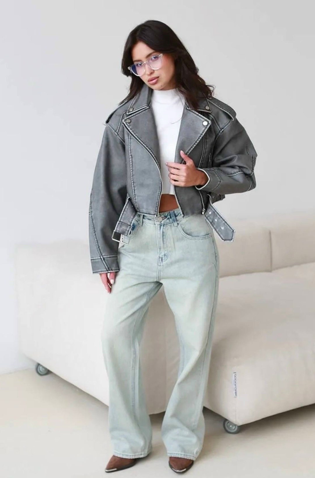 куртка косуха оверсайз,кожаная косуха оверсайз,косуха винтажная кожаная куртка серая оверсайз mony,косуха винтажная куртка кожаная oversize серая monyken,кожаная куртка женская оверсайз