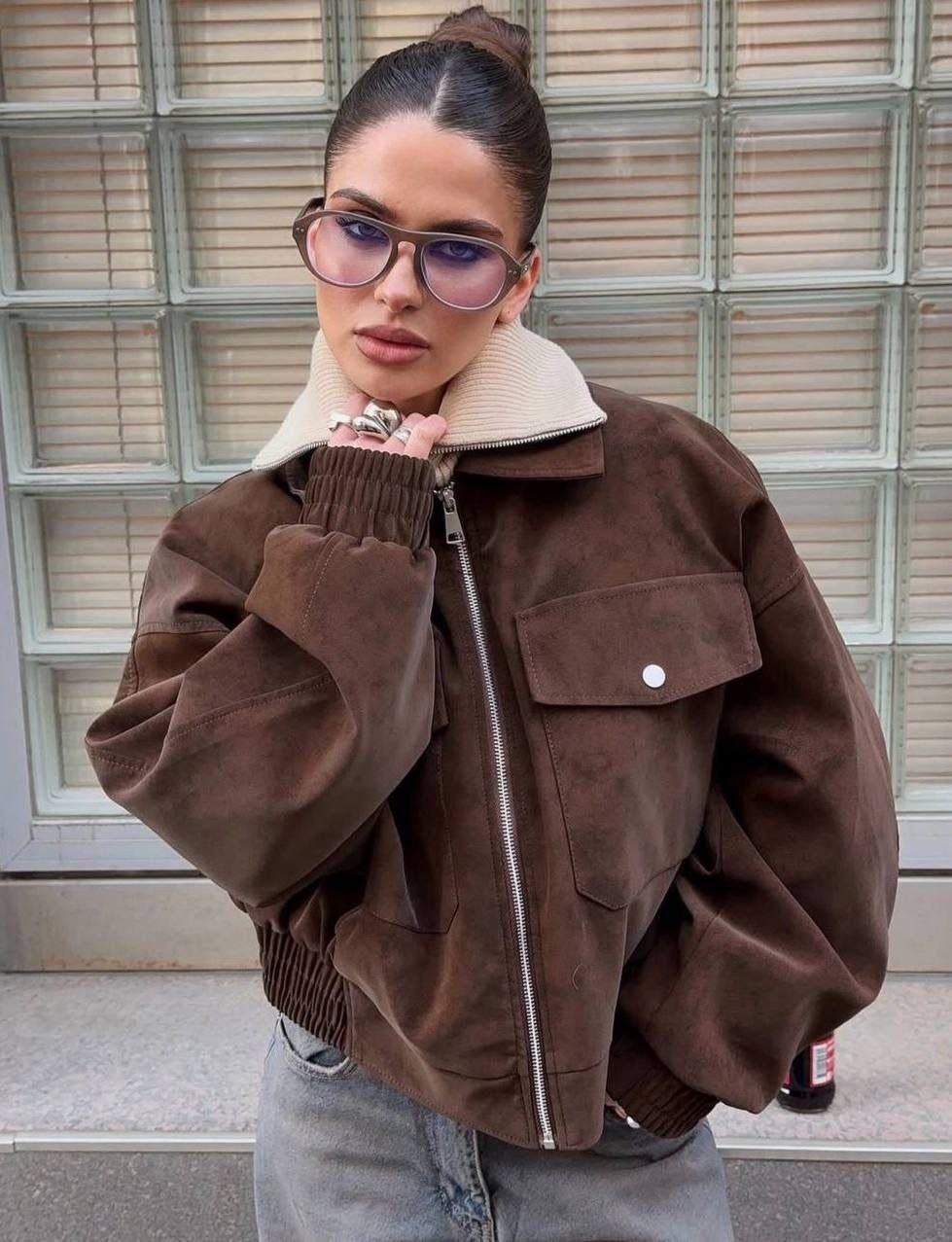 бомбер укороченный оверсайз замшевый куртка рабочего тренд saint shine,бомбер куртка оверсайз замшевый,замшевая куртка,бомбер кожаный замшевый куртка оверсайз,куртка из замши