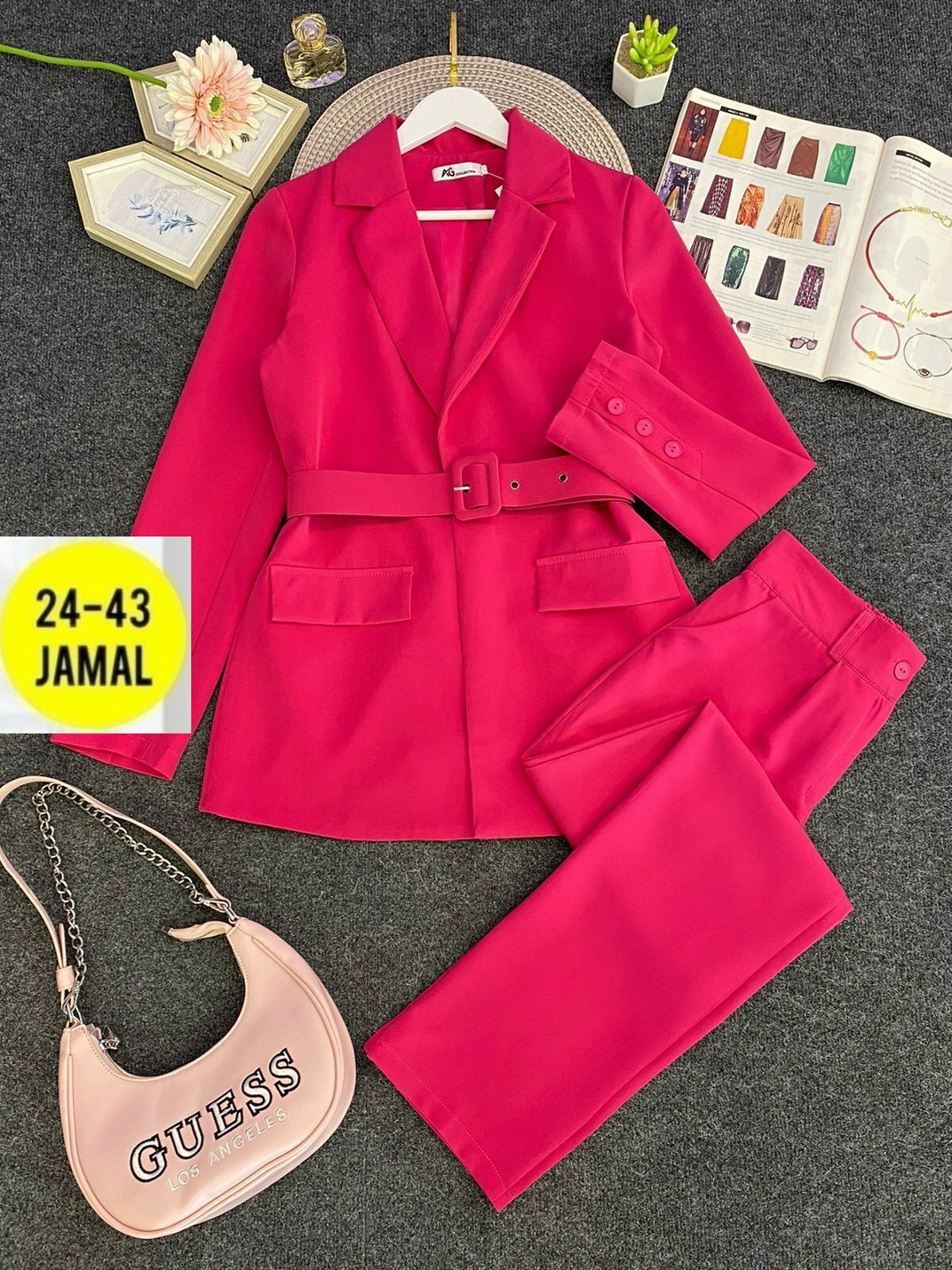 брючный костюм continental fashion 0211-07 фиолетовый,костюм женский,костюм женский фабрични пиджак классический с брюками,брючный костюм,брючный костюм женский фиолетового цвета