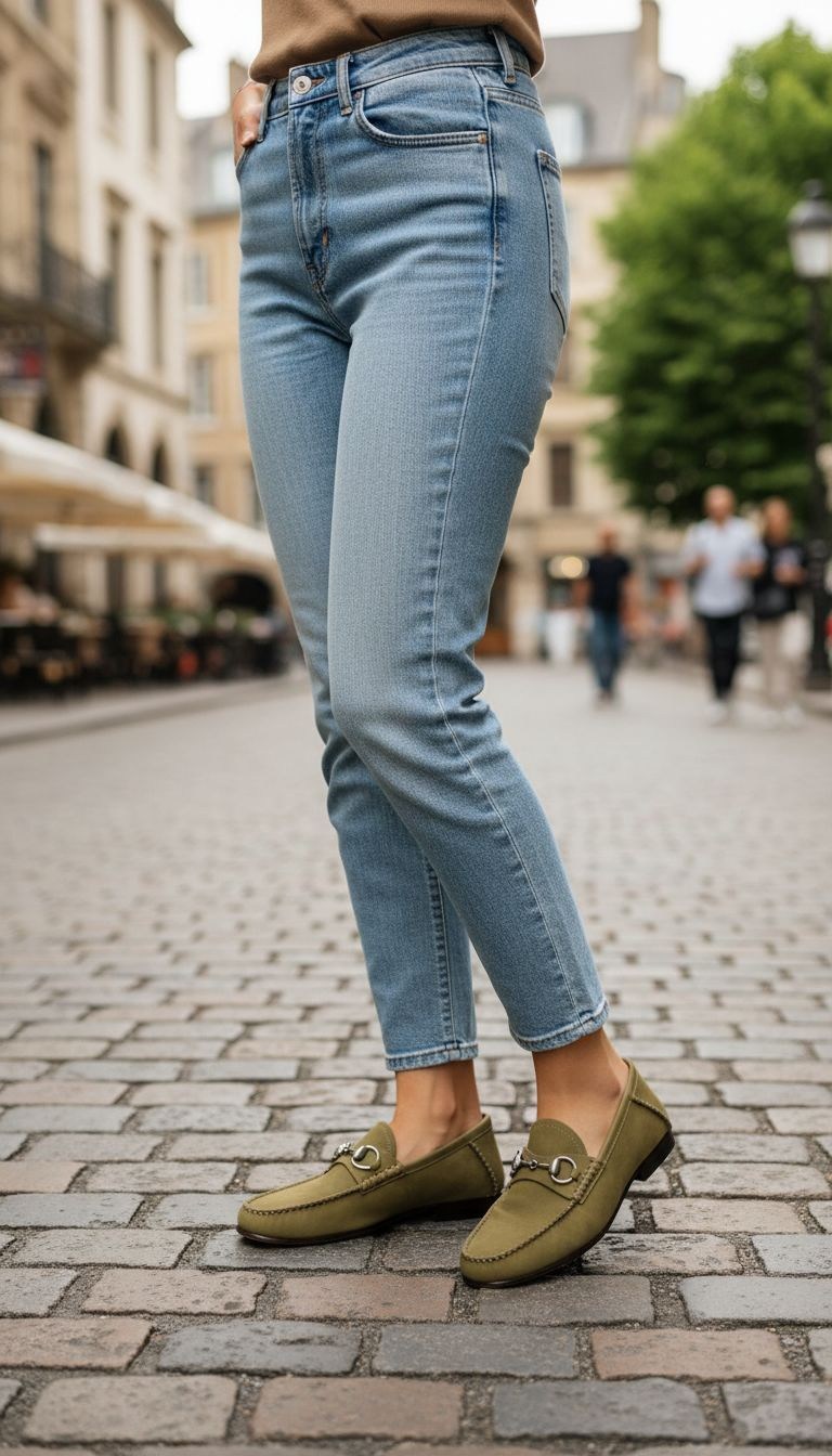 лоферы женские,лоферы закрытые,женские мокасины,женская ,зеленые лоферы