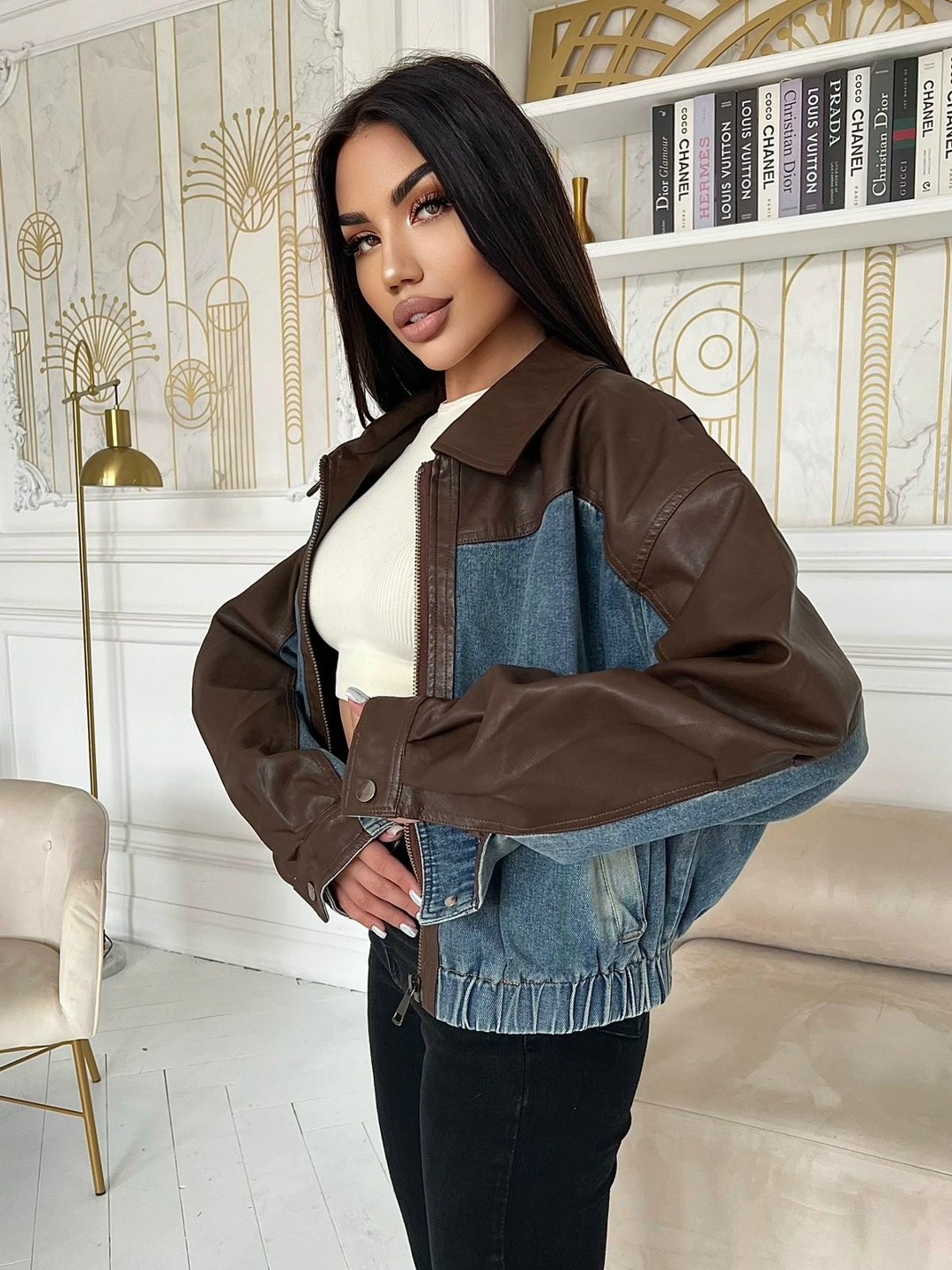 стильные куртки,куртка бомбер,женская куртка,куртка,куртка комбинированная