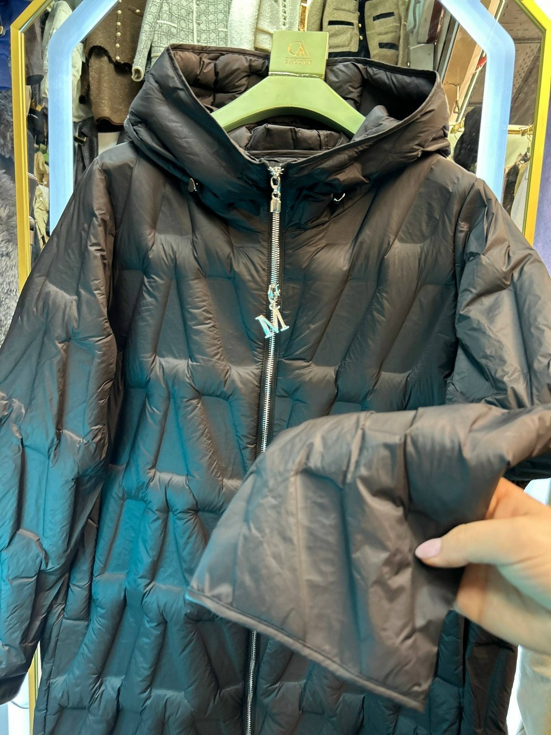 стеганое пальто с капюшоном marc o'polo,куртка женская,зимние куртки,пуховик удлиненный,женские пуховики