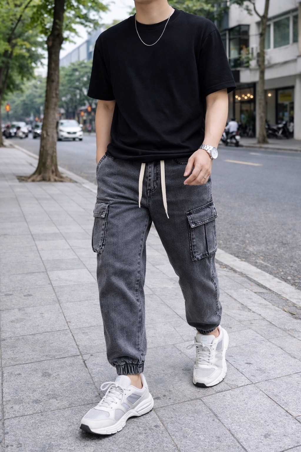 мужские джинсы,джоггеры джинсовые,джинсовые брюки карго,джинсы карго мужские,джинсы с карманами