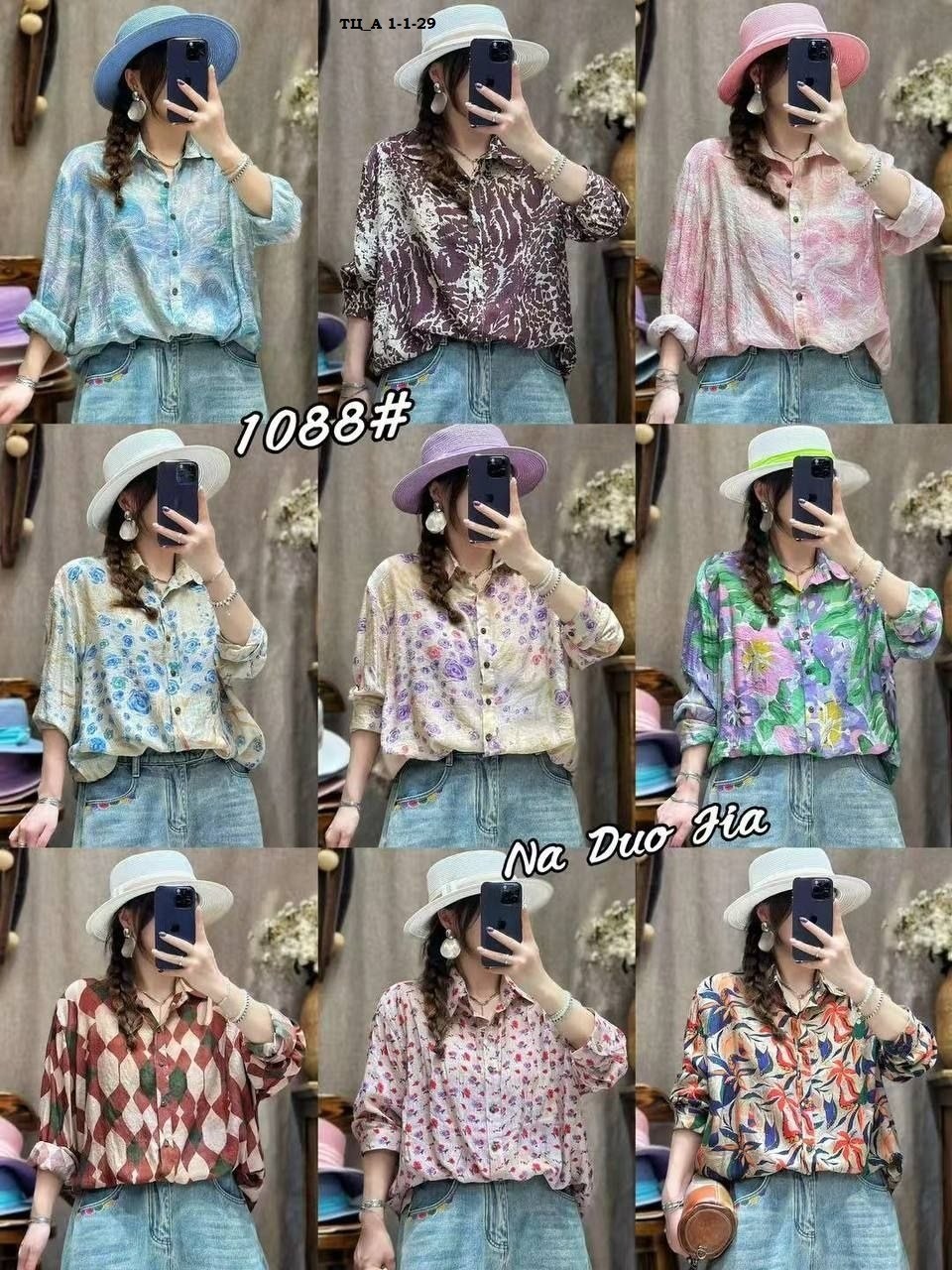 johnature женская винтажная рубашка с принтом,женская винтажная рубашка с цветочным принтом,рубашка женская,женская винтажная рубашка с принтом,блузка женская