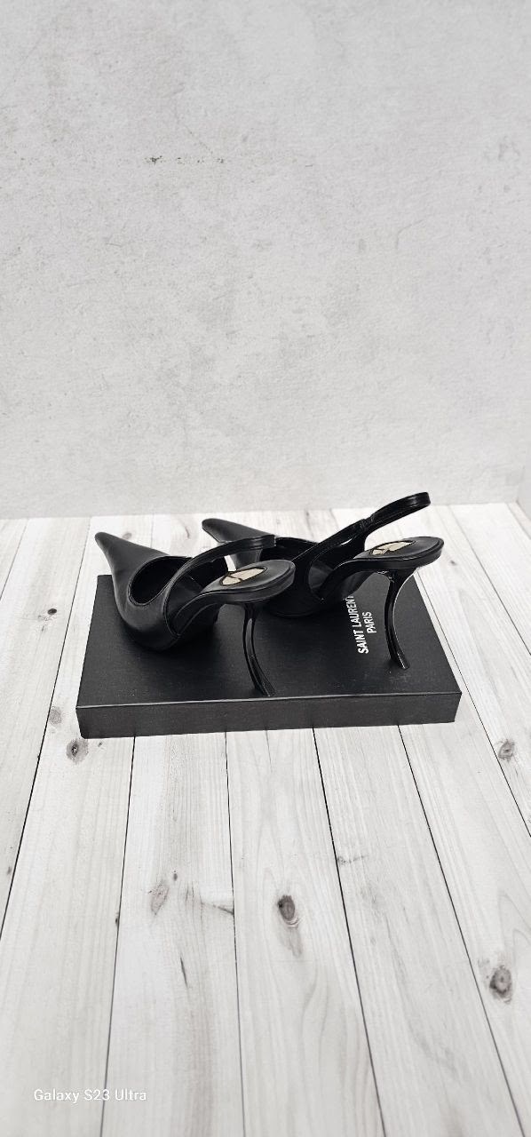 туфли saint laurent,туфли-лодочки saint laurent lee slingback из лакированной кожи,yves saint laurent туфли,saint laurent туфли-лодочки blake из лакированной кожи с открытой пяткой,