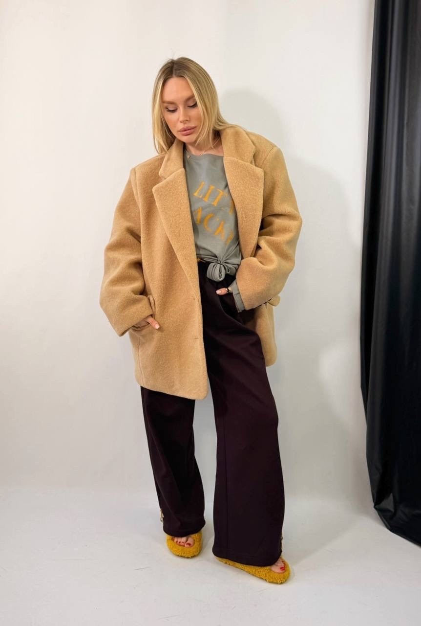 пальто оверсайз,пальто женское оверсайз кэмел,плюшевое пальто,пальто женские,шерстяное пальто
