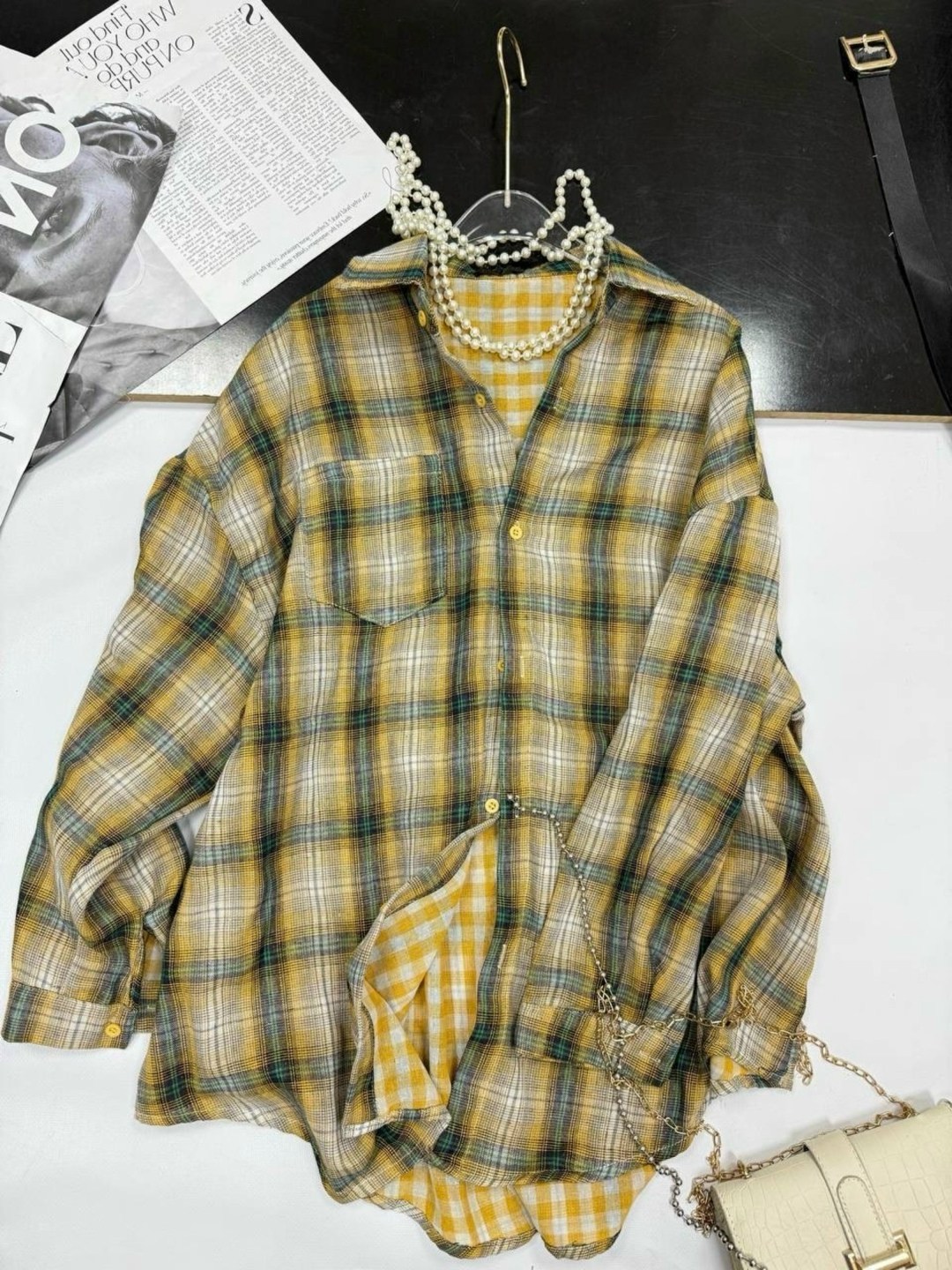 рубашка оверсайз в клетку хлопковая monolog,женская рубашка оверсайз в клетку,женская рубашка в клетку,клетчатая рубашка женская,рубашка в клетку