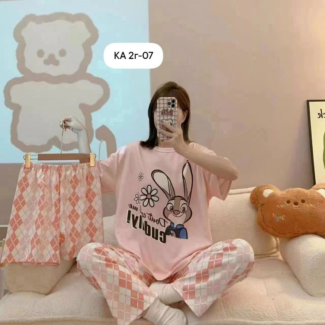 пижама 3в1,пижама женская,пижама 3 в 1 со штанами и шортами elmira_home,комплект пижама,пижама для женщин