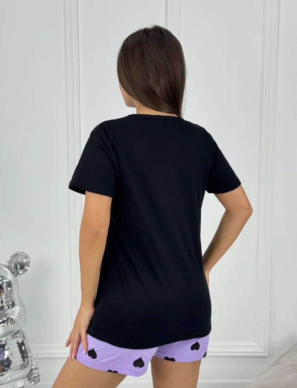 женские пижамы,пижама женская с шортами домашняя одежда,женская пижама с шортами,пижама черный,пижама шортами