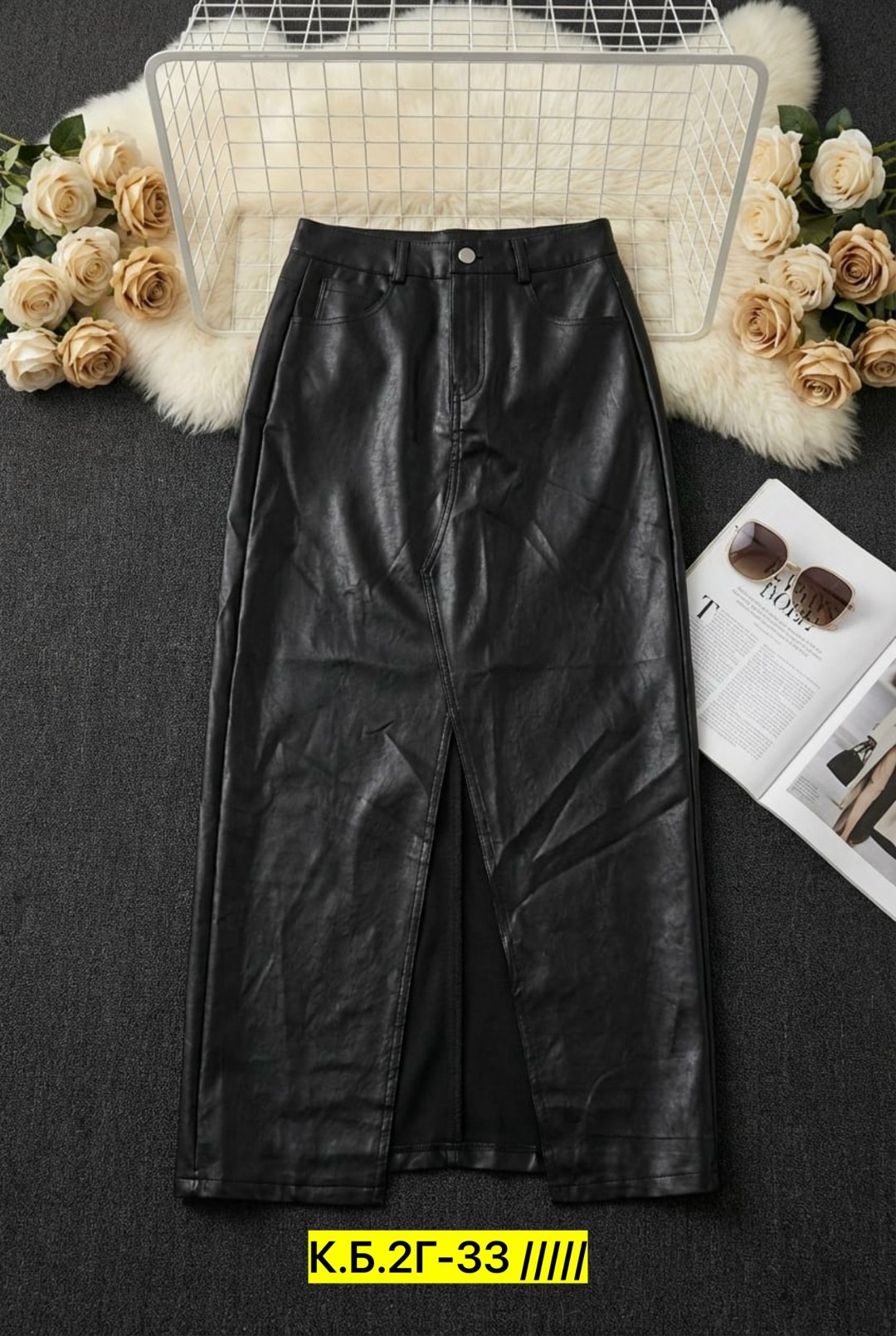 юбка кожаная,кожаная юбка с разрезом,юбка кожаная миди с разрезом,кожаная юбка миди,юбка эко кожа
