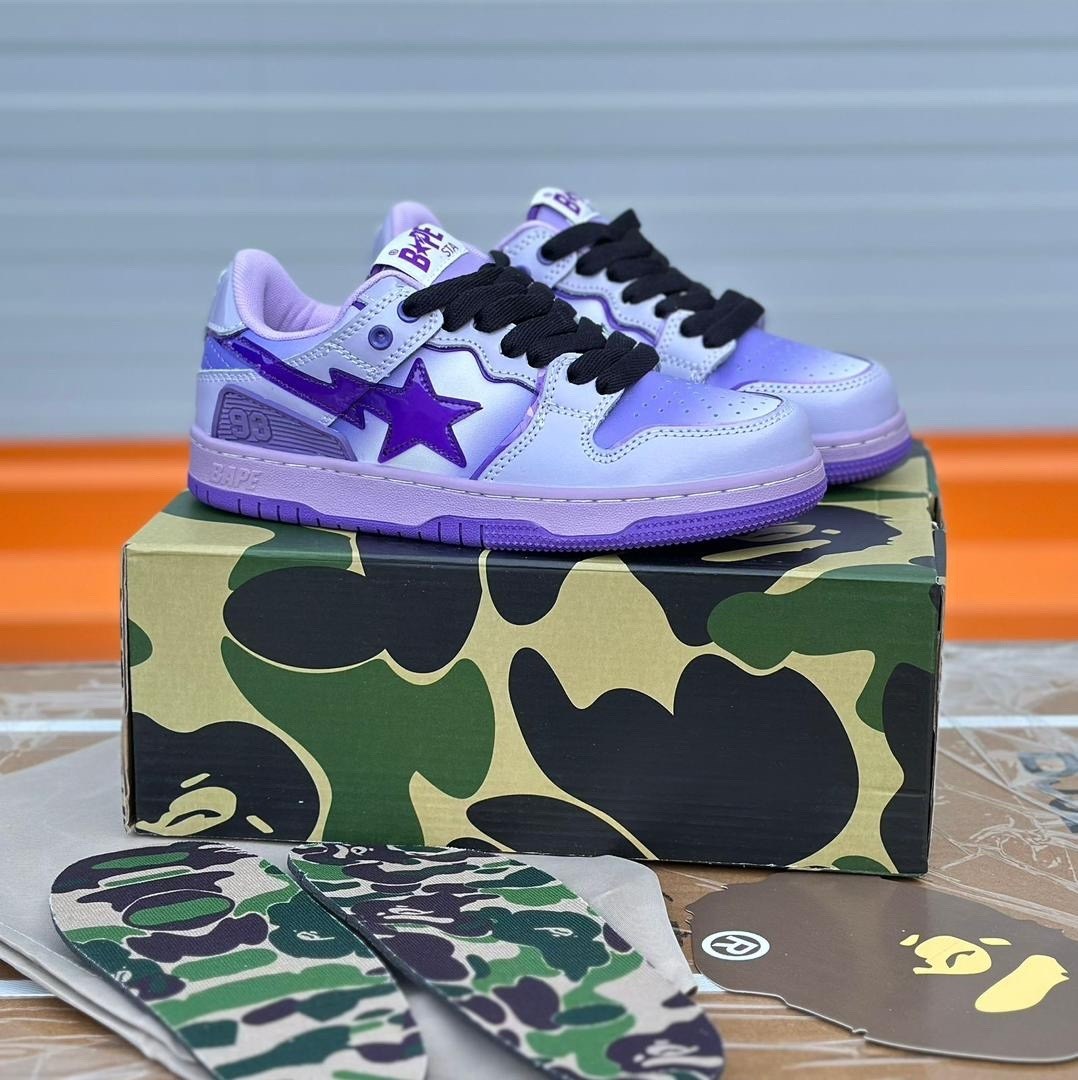 кроссовки bape,кроссовки bape sta,кроссовки,фиолетовые кроссовки,низкие кроссовки