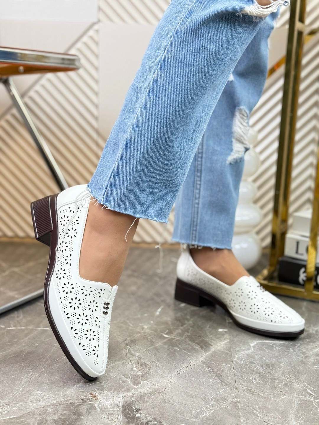 лоферы с перфорацией женские,,слиперы кожаные с перфорацией лоферы летние,туфли женские летние,туфли женские