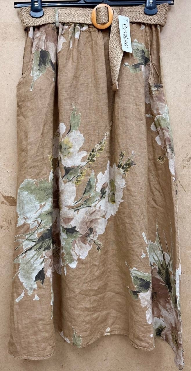 юбка с цветами,льняная юбка,юбка стильная,юбка,юбка с цветочным принтом