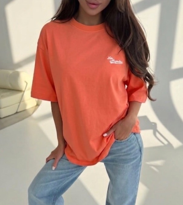 футболка легкая оверсайз повседневная miracolo,футболки женская оверсайз,футболки женская,футболка легкая оверсайз повседневная miracolo цвет оранжевый,футболка