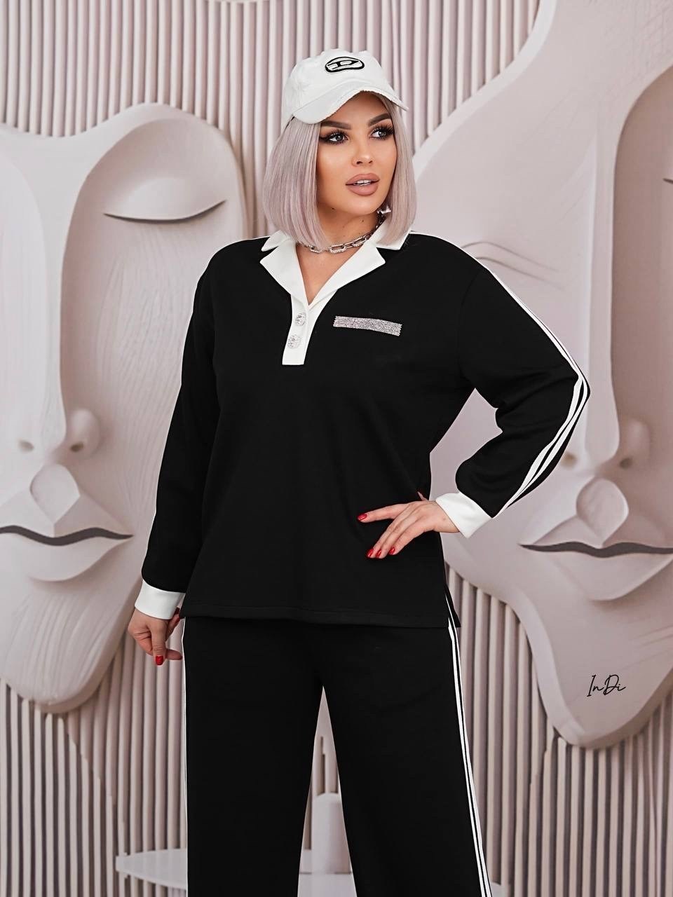 костюм спортивный женский,женский костюм,спортивный костюм больших размеров спорт шик lecalolady 217096987,спортивный костюм больших размеров с брюками паллацо janna collection,костюм спортивный женск