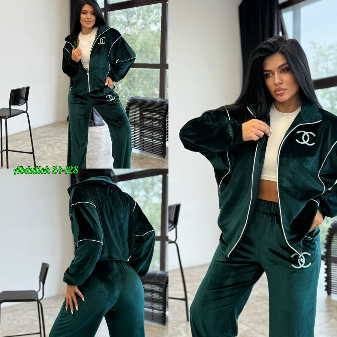 спортивный велюровый костюм,велюровый костюм,костюм-двойка из бархатной ткани велюр,костюм из велюра queen bee 635 изумруд,костюм спортивный из велюра женский большого размера арт. 10979239