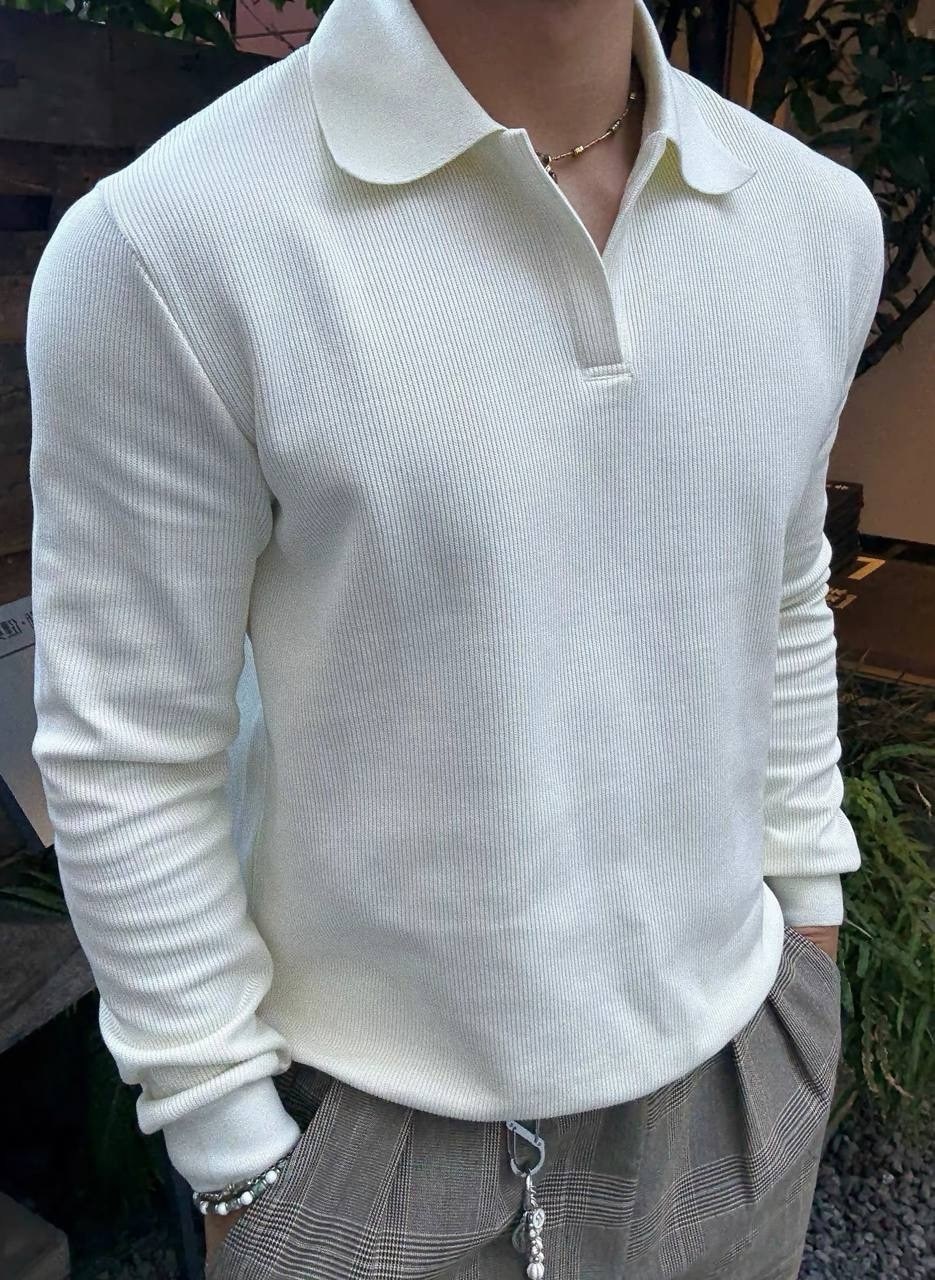 мужская трикотажная рубашка-поло,кофта для мужчин,кофта мужская,свитер с воротником,мужской свитер