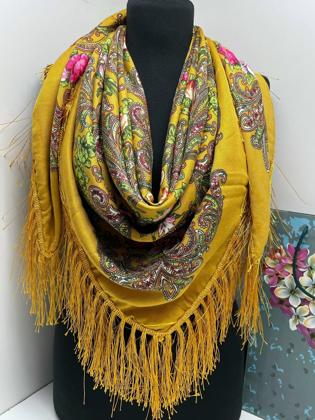 платок женский,павлопосадские платки,платок шаль,платки павловопосадские,платок