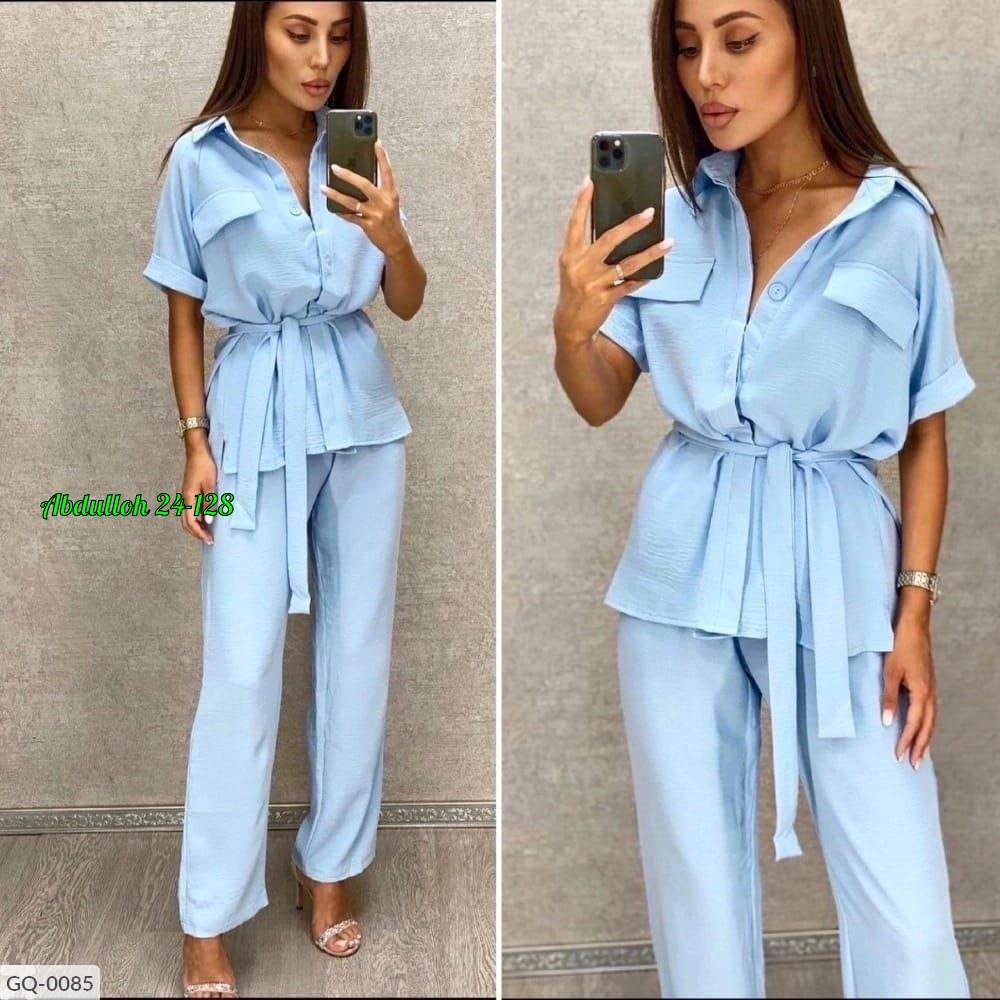 летний брючный костюм женский,брючный летний костюм,костюм брючный женский,костюм жатка женский летний брючный,летние костюмы женские