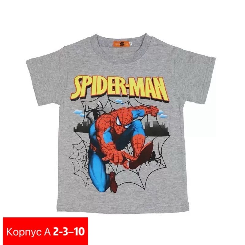 футболки для мальчика,человек паук футболка,футболка детская spider-man ss19sp1000342 светло-серая,футболки детские,футболка для мальчика летняя